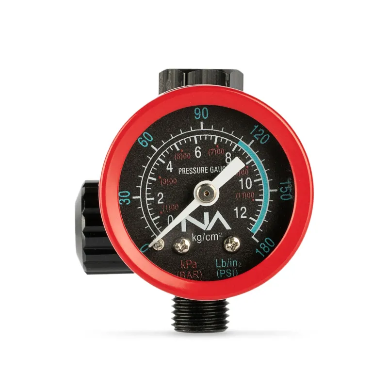 Manometro Volumetrico NA Aguja Magnetica Rojo - Negro